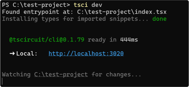 tsci dev result